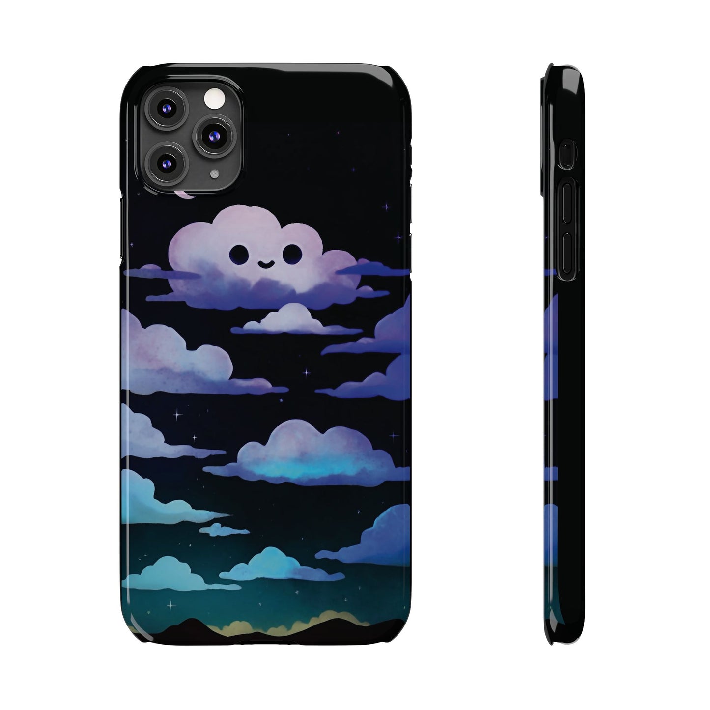 Happy Night Clouds iPhone Case