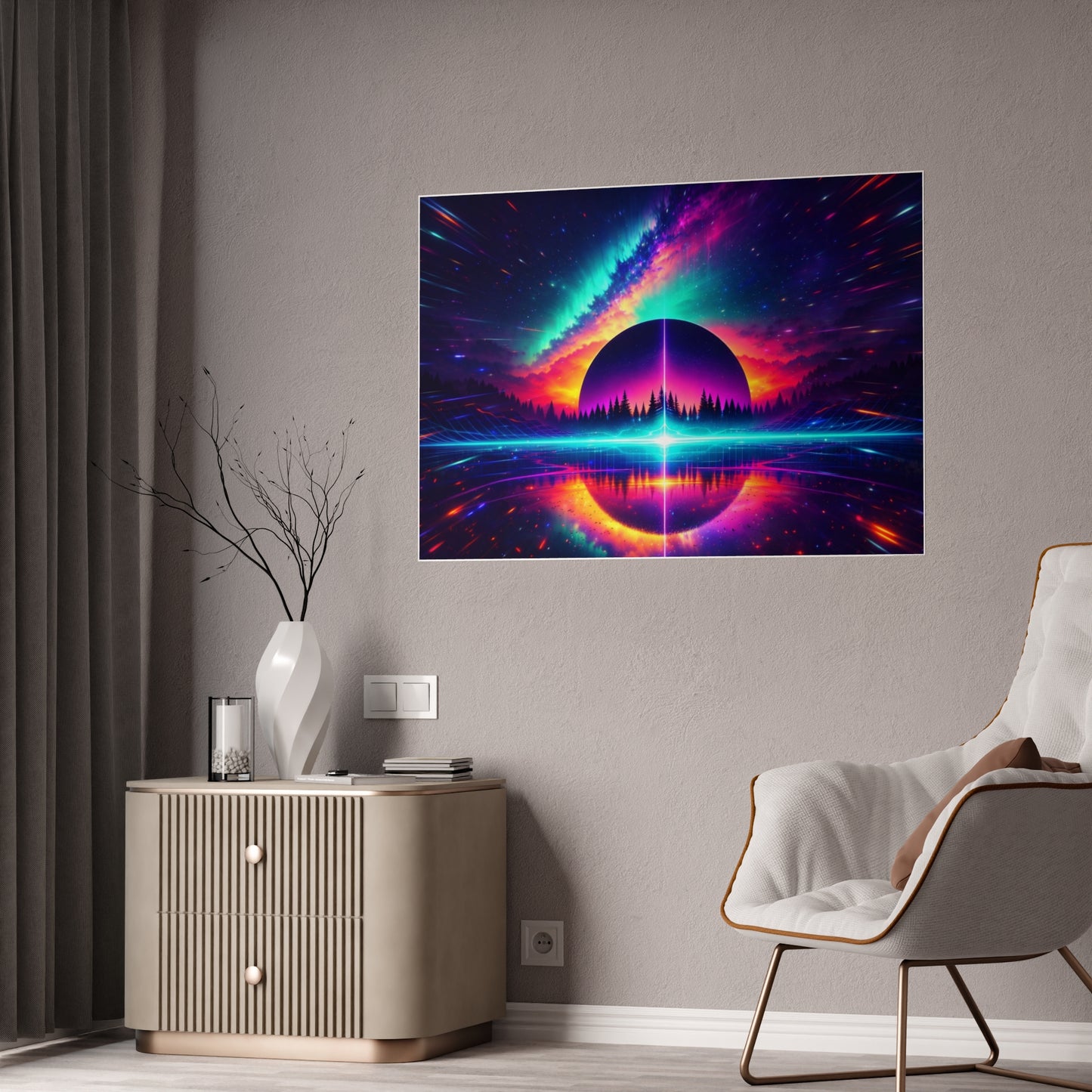 "Horizon: Neon Zero" Gloss Poster