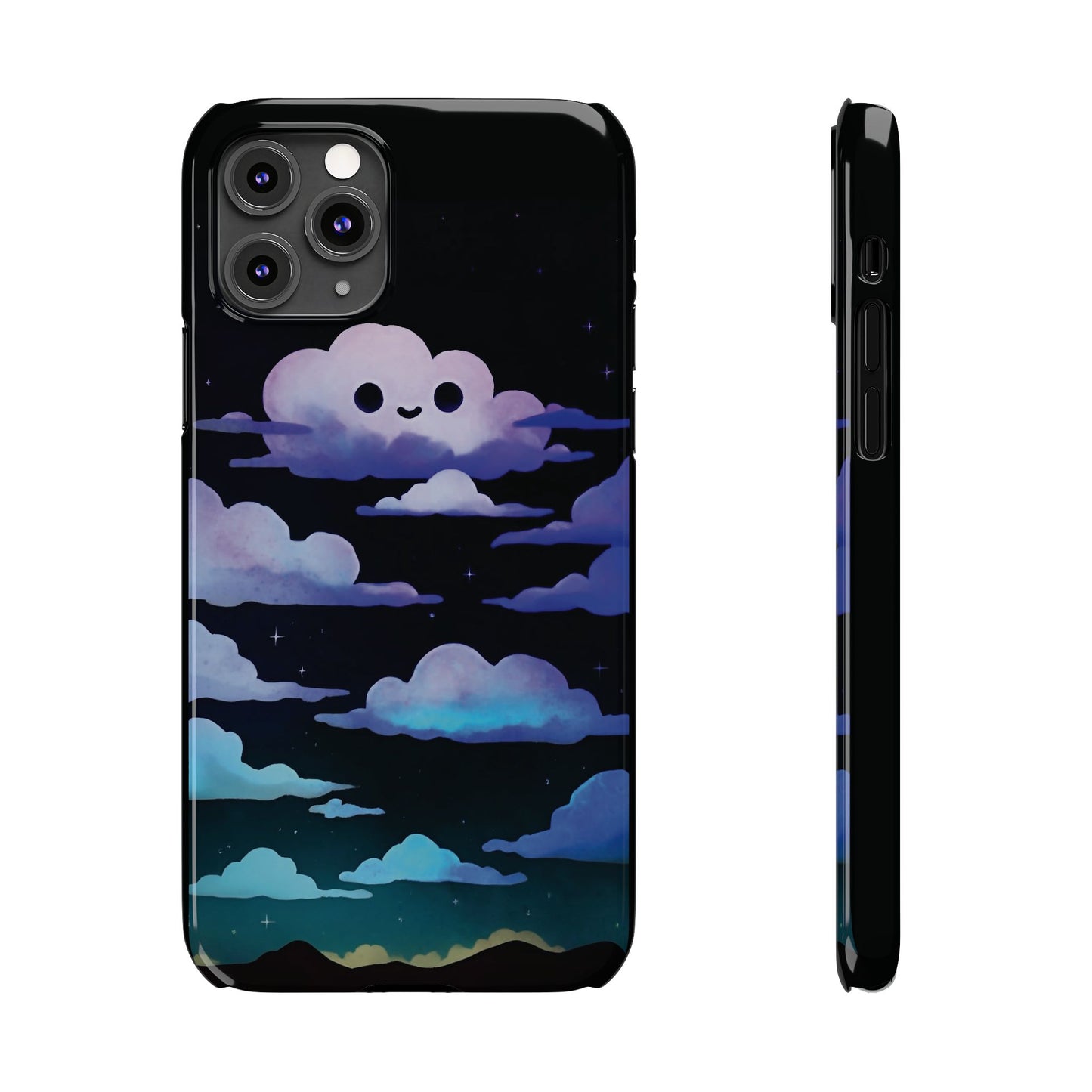 Happy Night Clouds iPhone Case