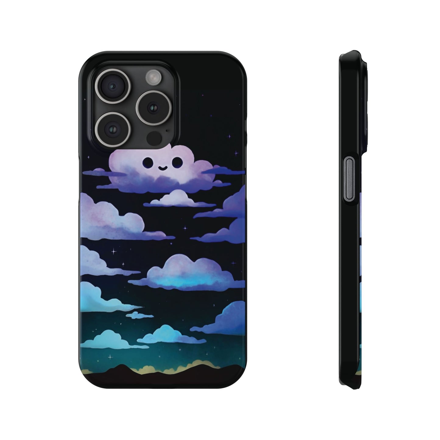 Happy Night Clouds iPhone Case
