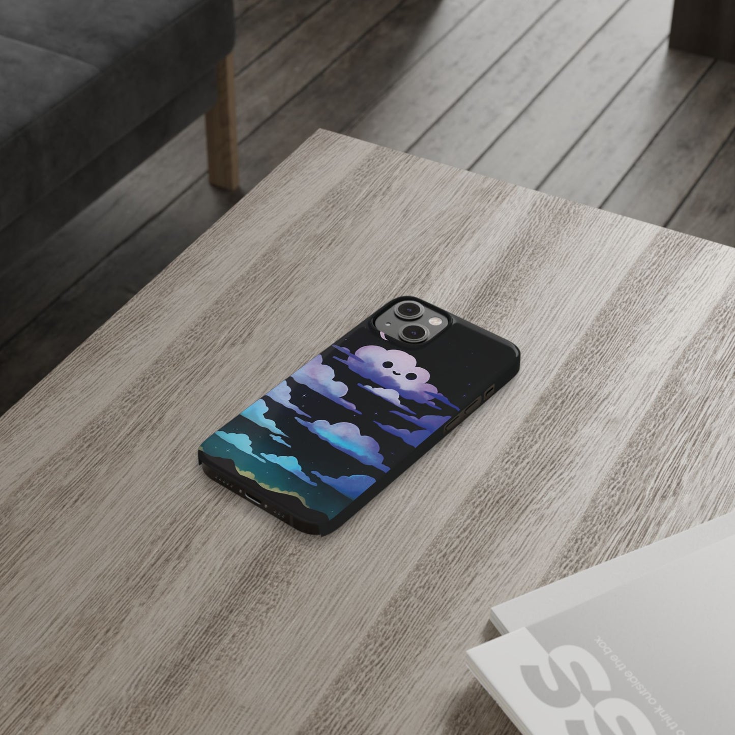 Happy Night Clouds iPhone Case