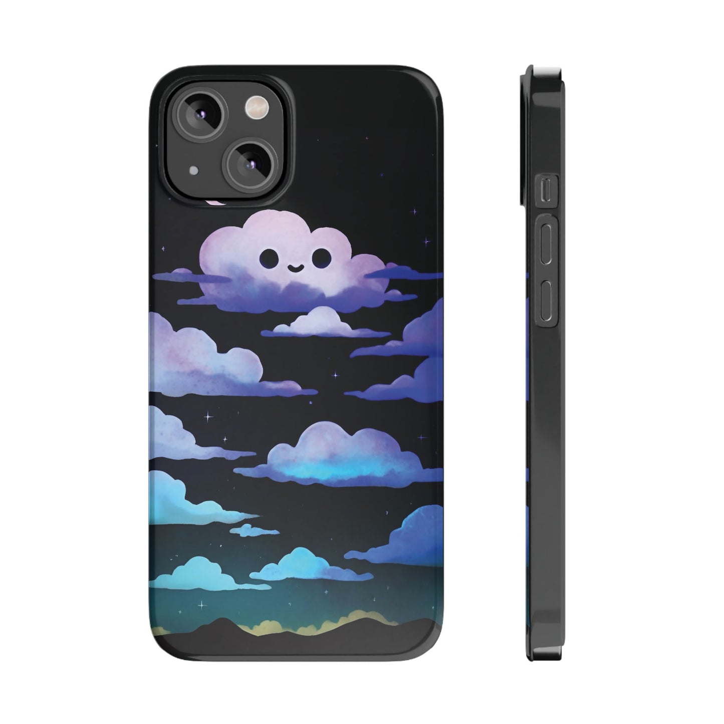 Happy Night Clouds iPhone Case