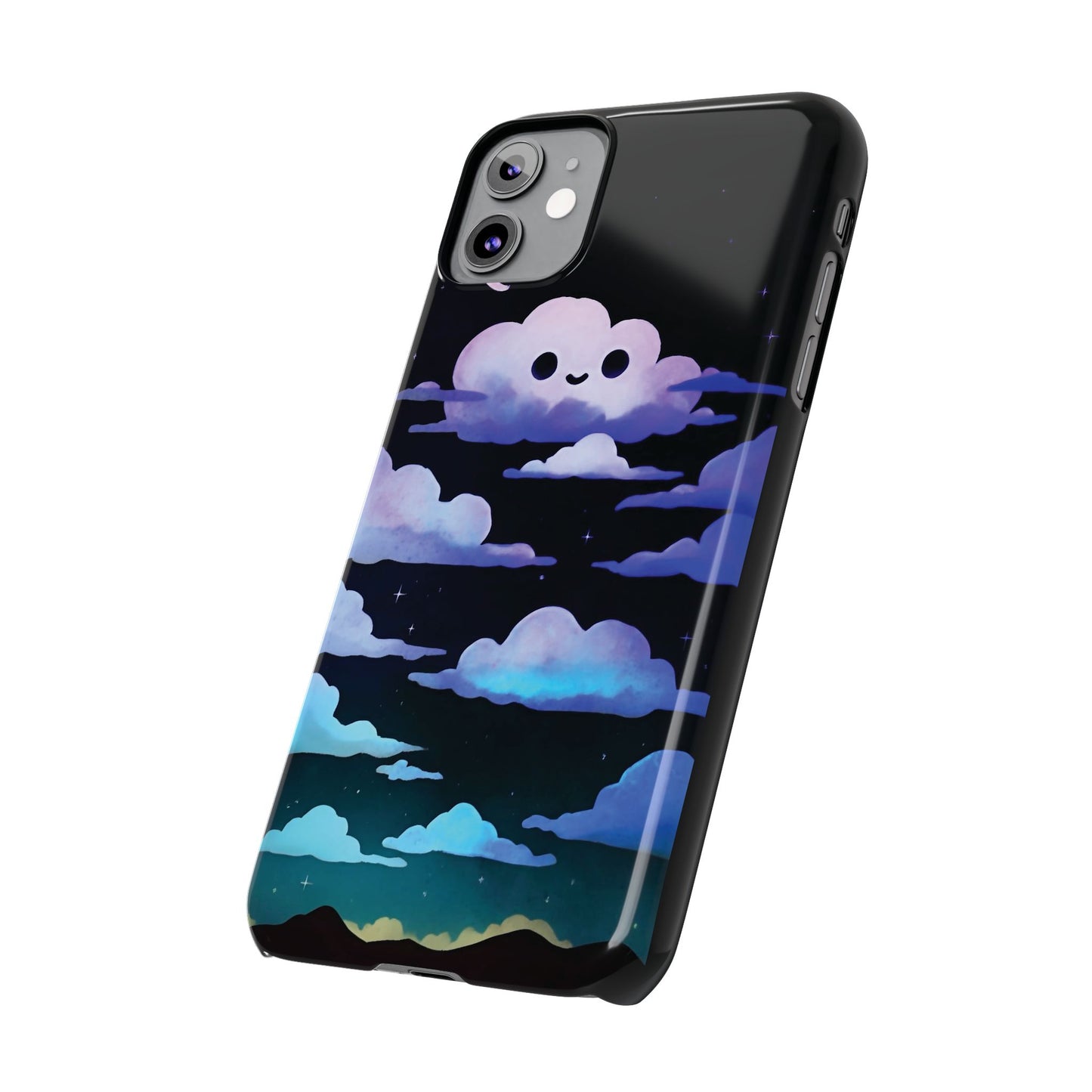 Happy Night Clouds iPhone Case