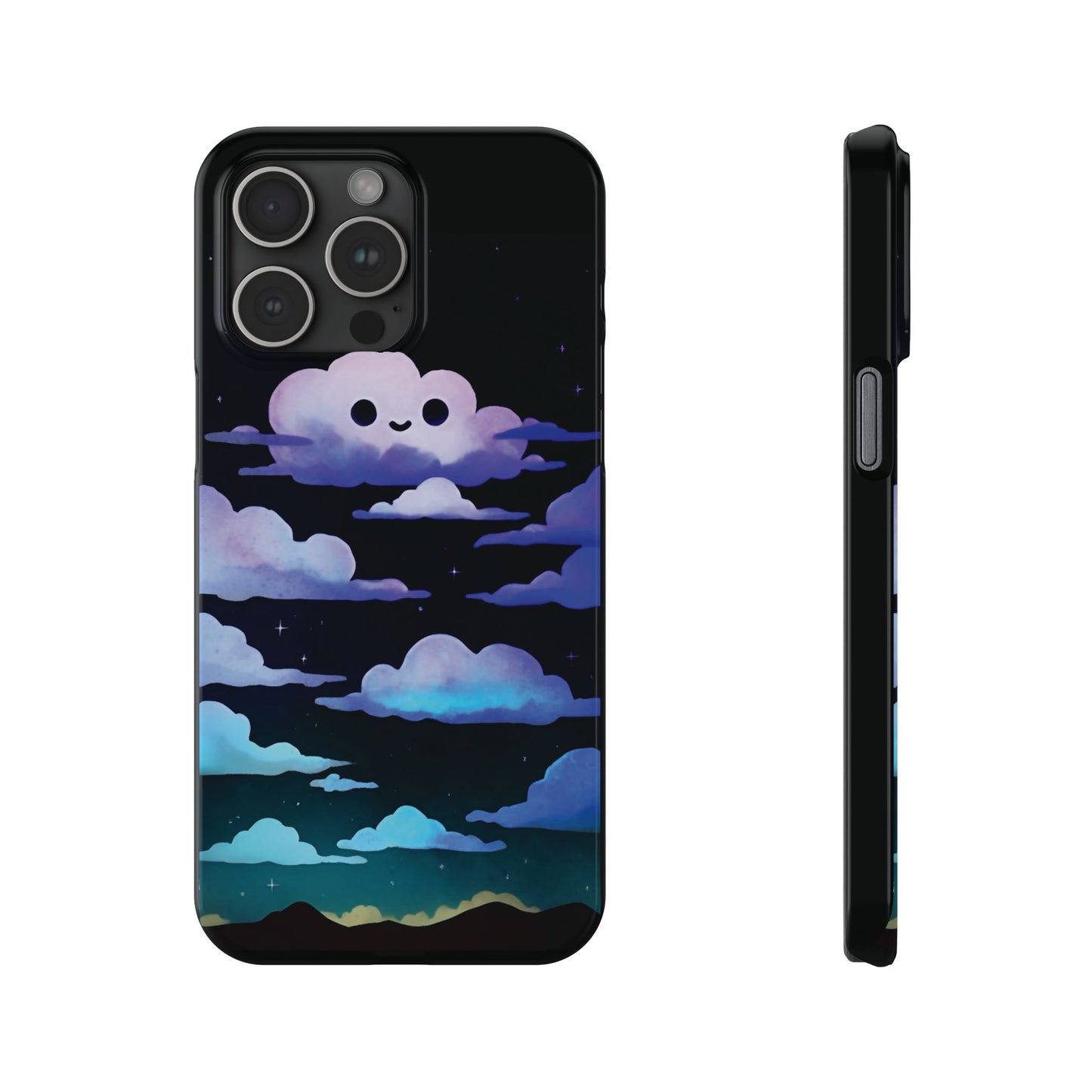 Happy Night Clouds iPhone Case