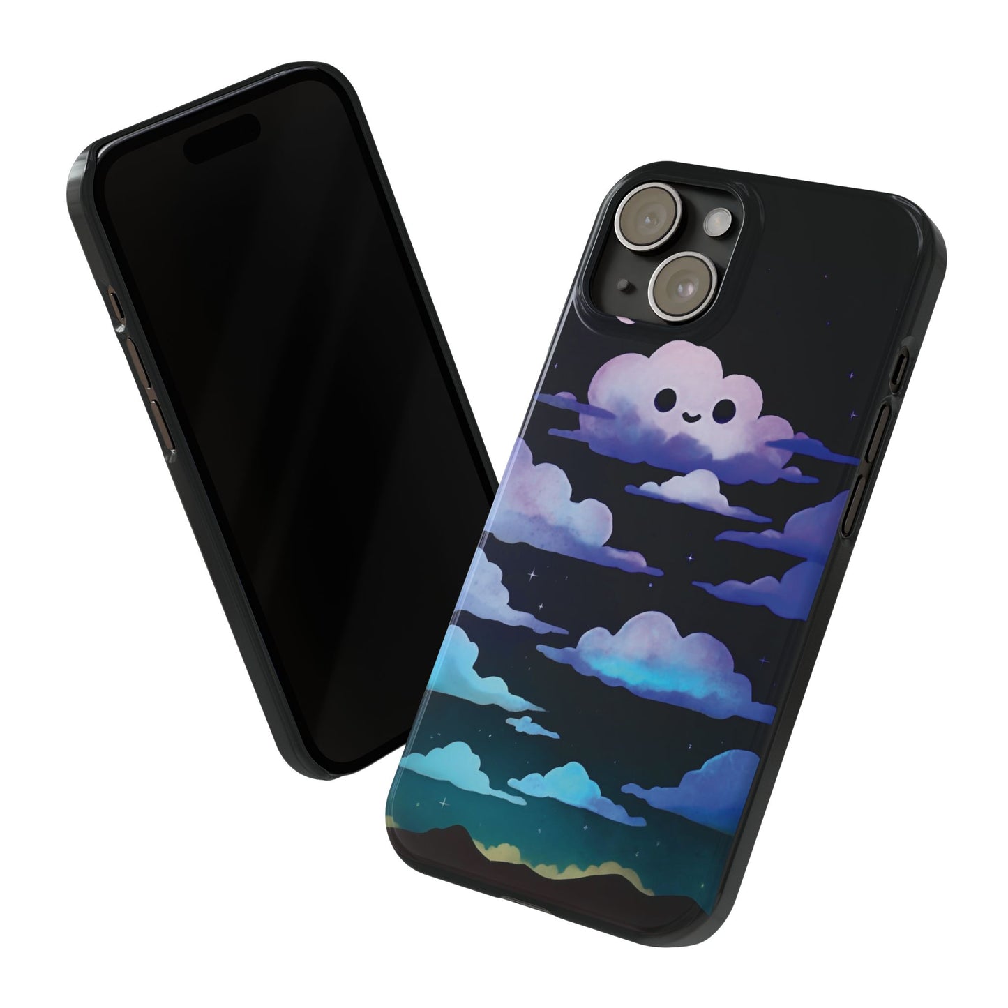 Happy Night Clouds iPhone Case