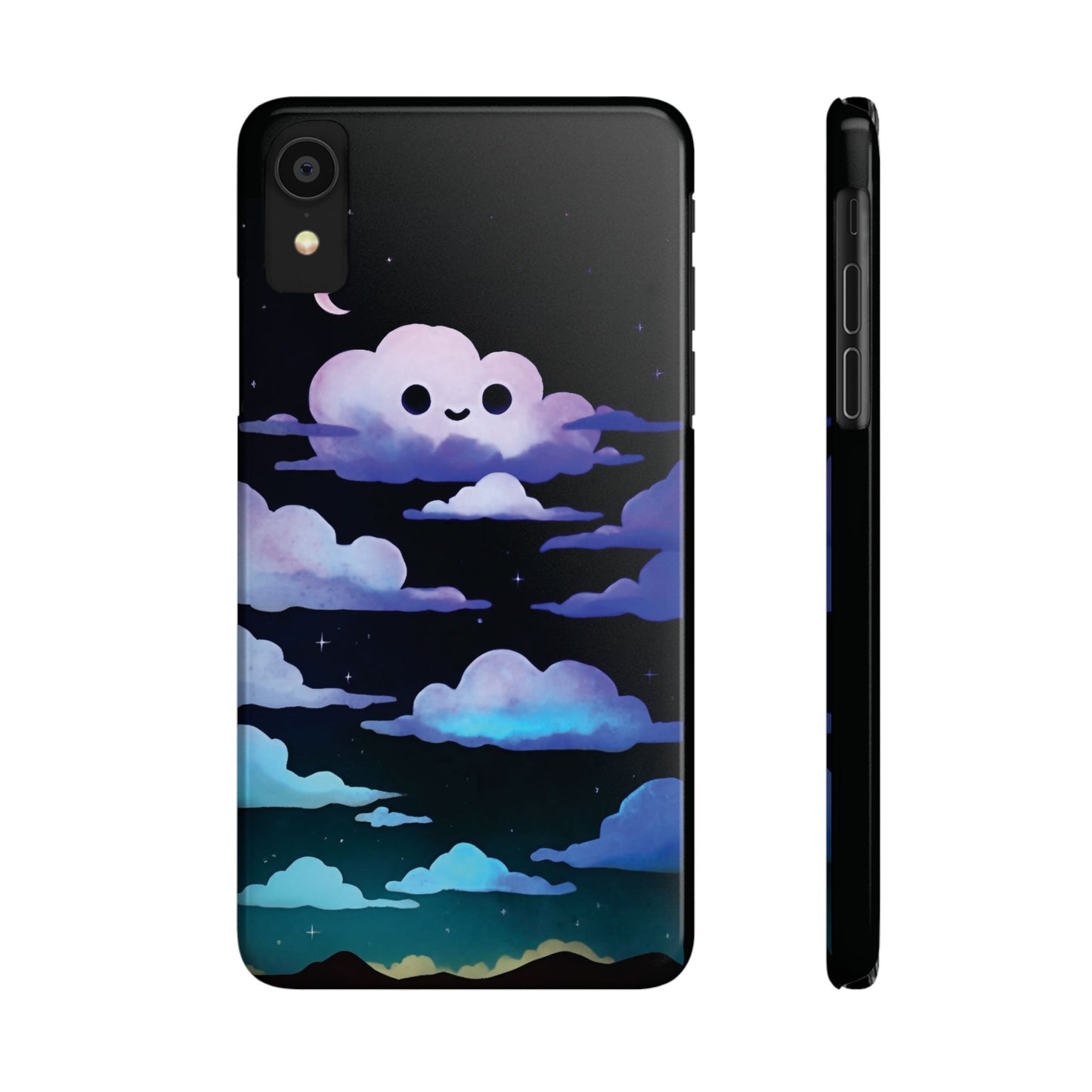 Happy Night Clouds iPhone Case