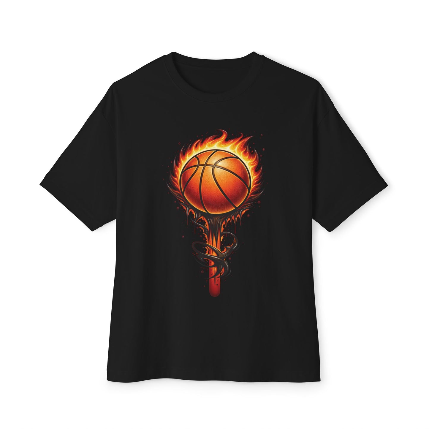Flaming Basketball Tee