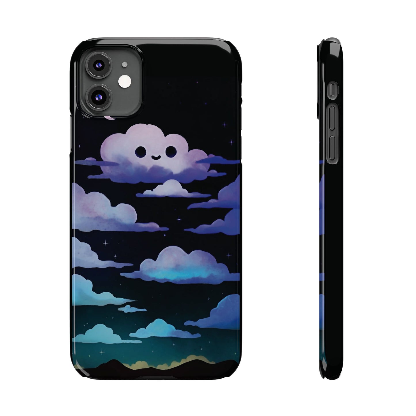 Happy Night Clouds iPhone Case