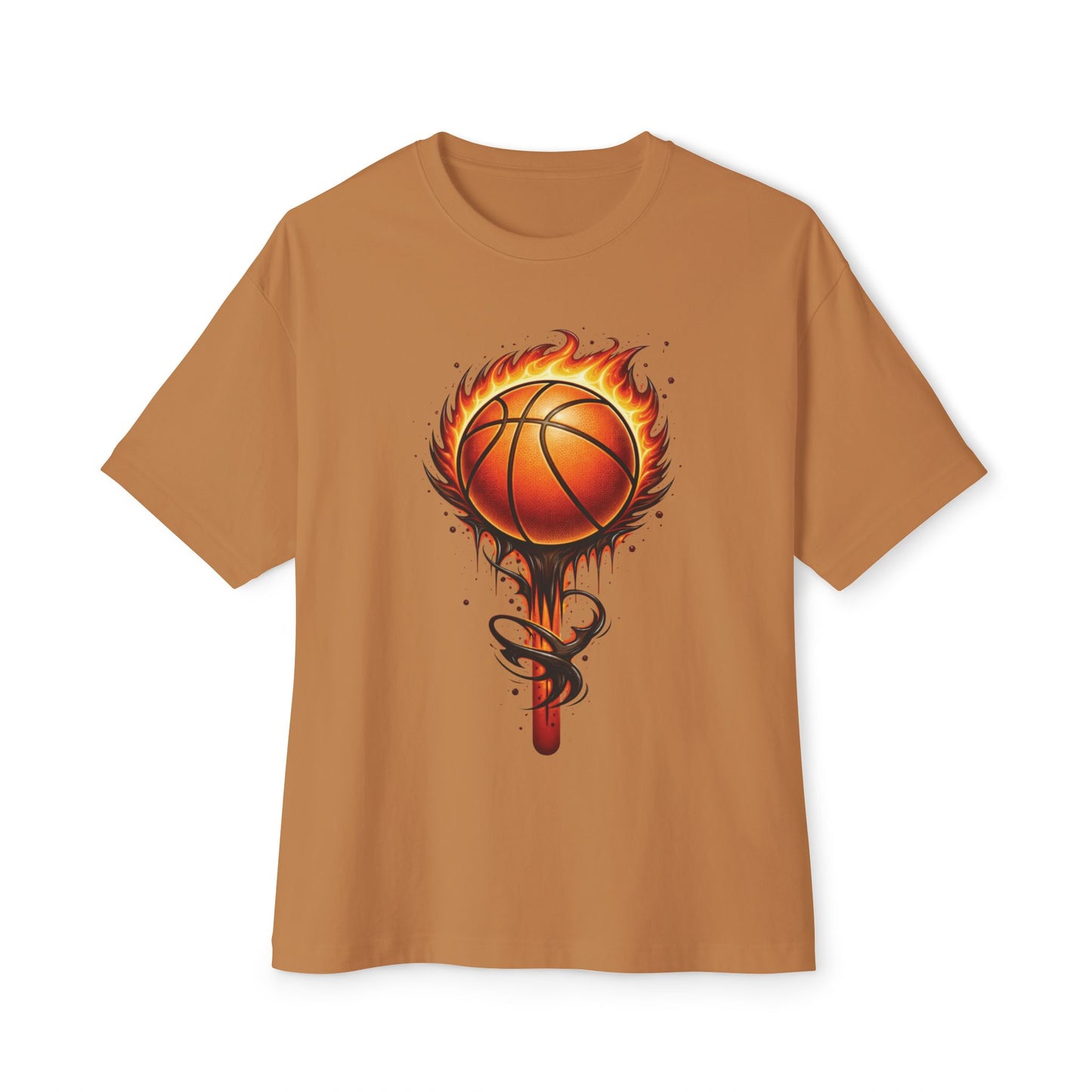 Flaming Basketball Tee