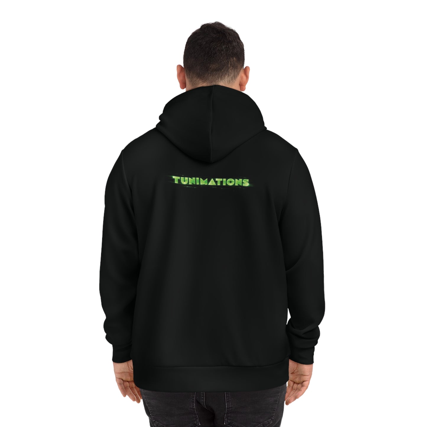 Neon Cyber Warning “DO_NOT_APPROACH” Graphic Hoodie