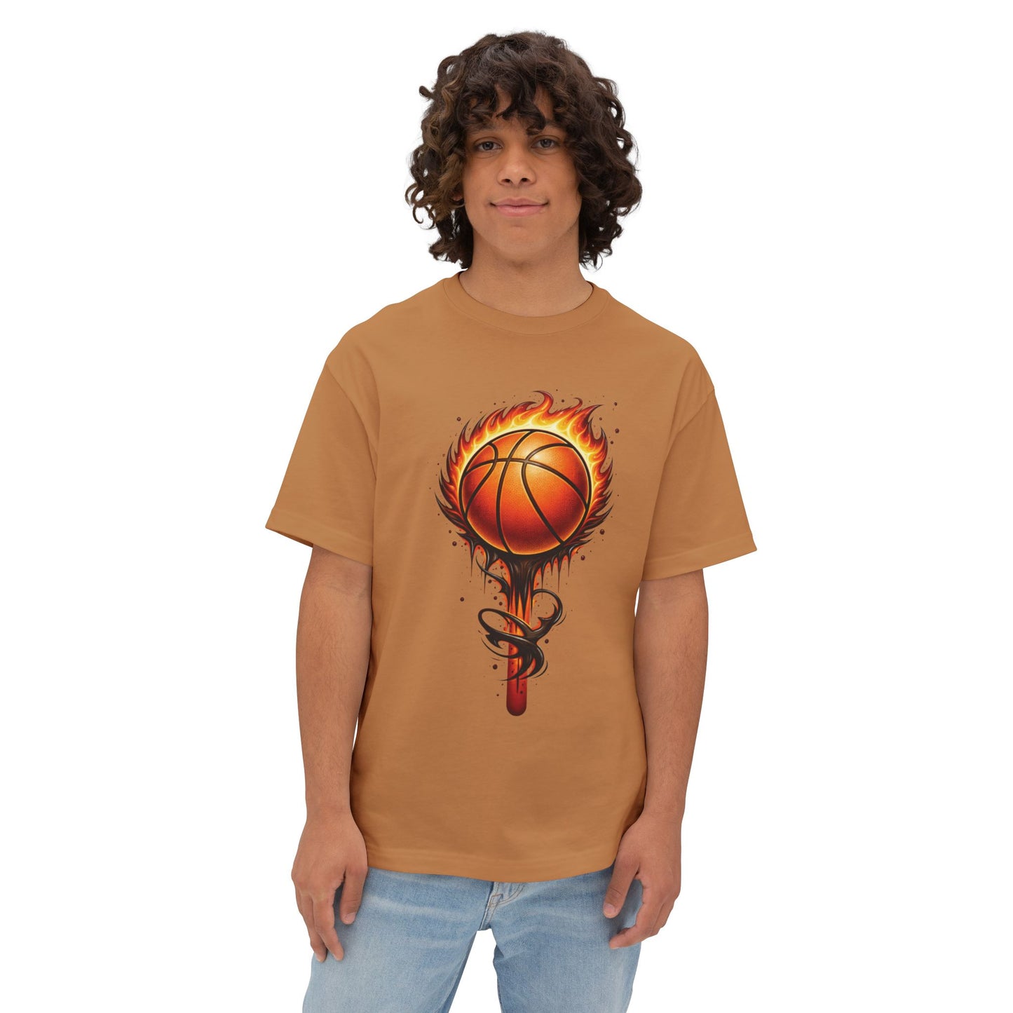 Flaming Basketball Tee