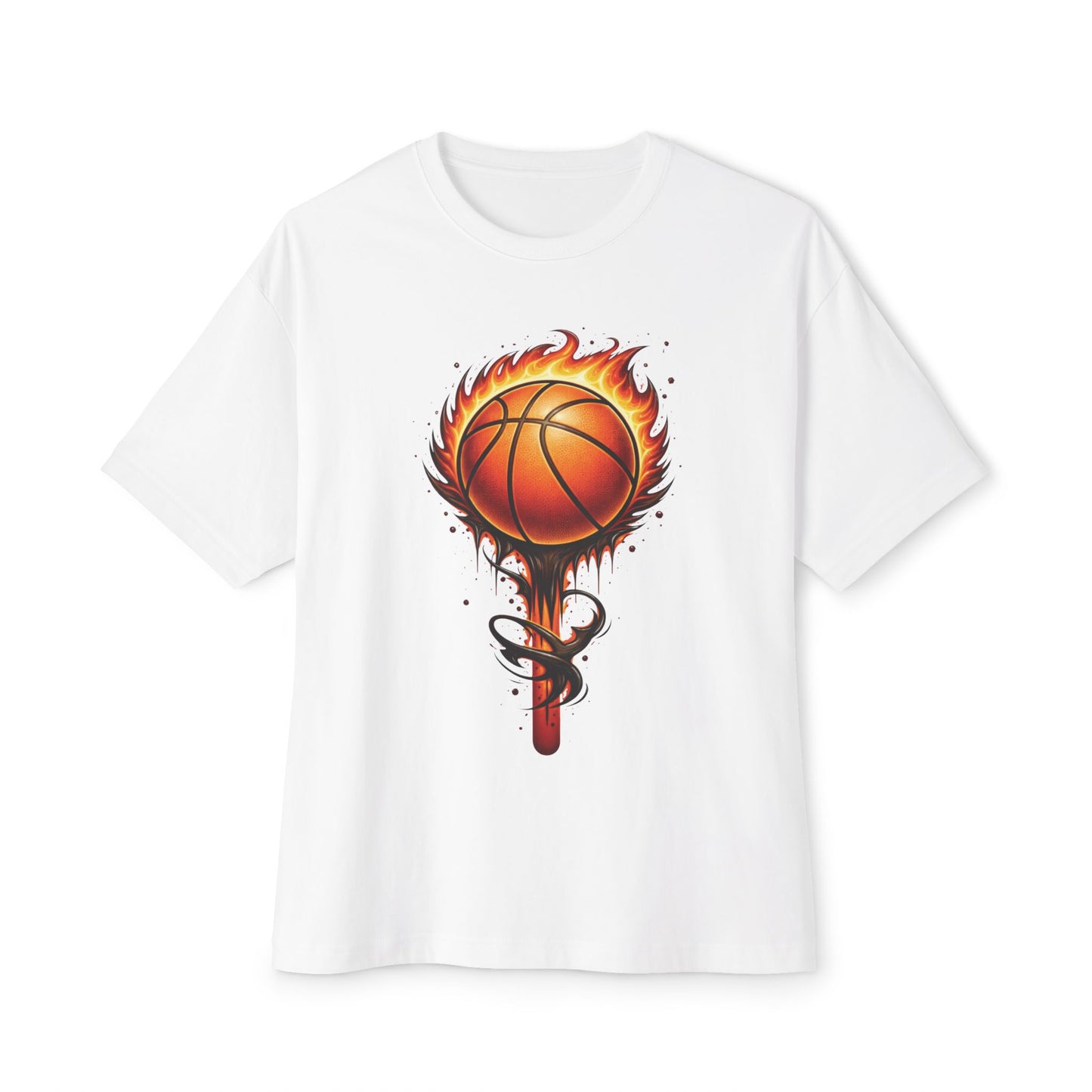 Flaming Basketball Tee