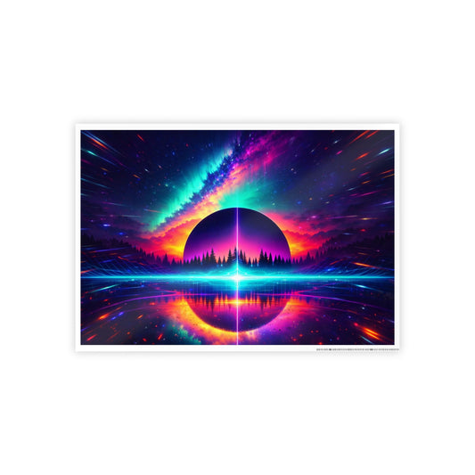 "Horizon: Neon Zero" Gloss Poster