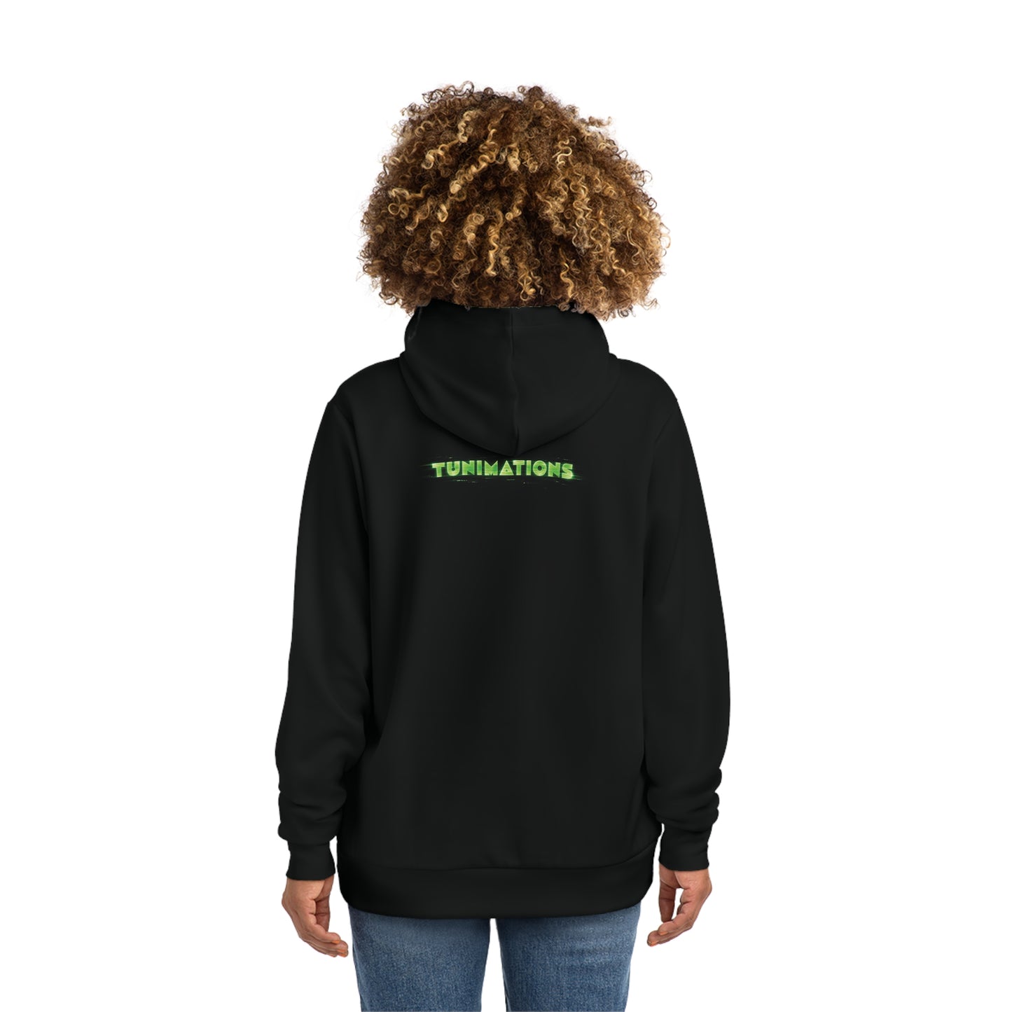 Neon Cyber Warning “DO_NOT_APPROACH” Graphic Hoodie